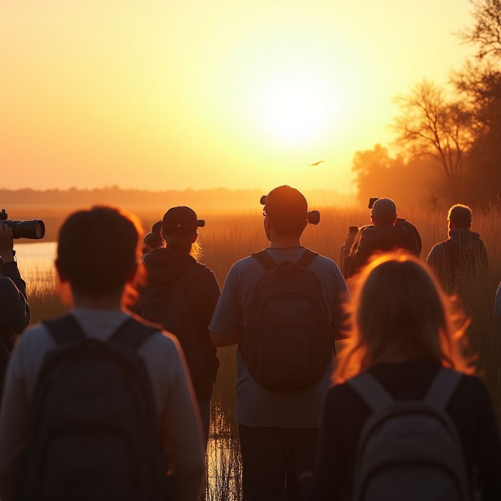 Community birdwatching event